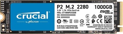 Crucial P2 1TB 3D NAND NVMe PCIe M.2 SSD Crucial P2 1TB 3D NAND NVMe PCIe M.2 SSD