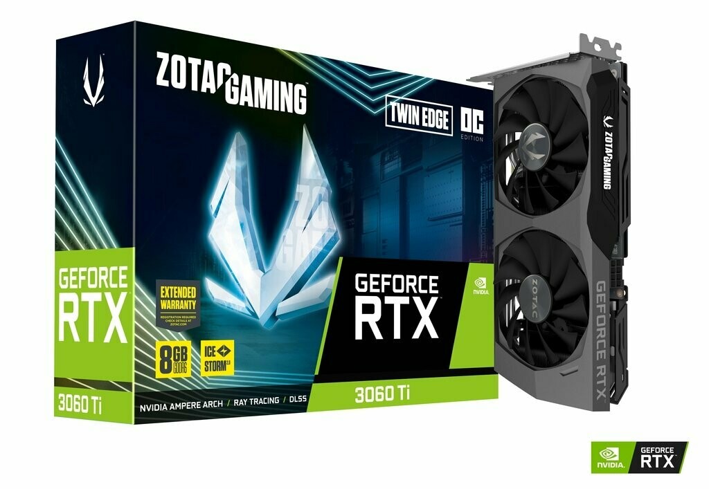 ZOTAC GAMING GeForce RTX 3060 Ti Twin Edge OC 8GB 256-Bit GDDR6 PCI Express 4.0 HDCP Ready Video Card