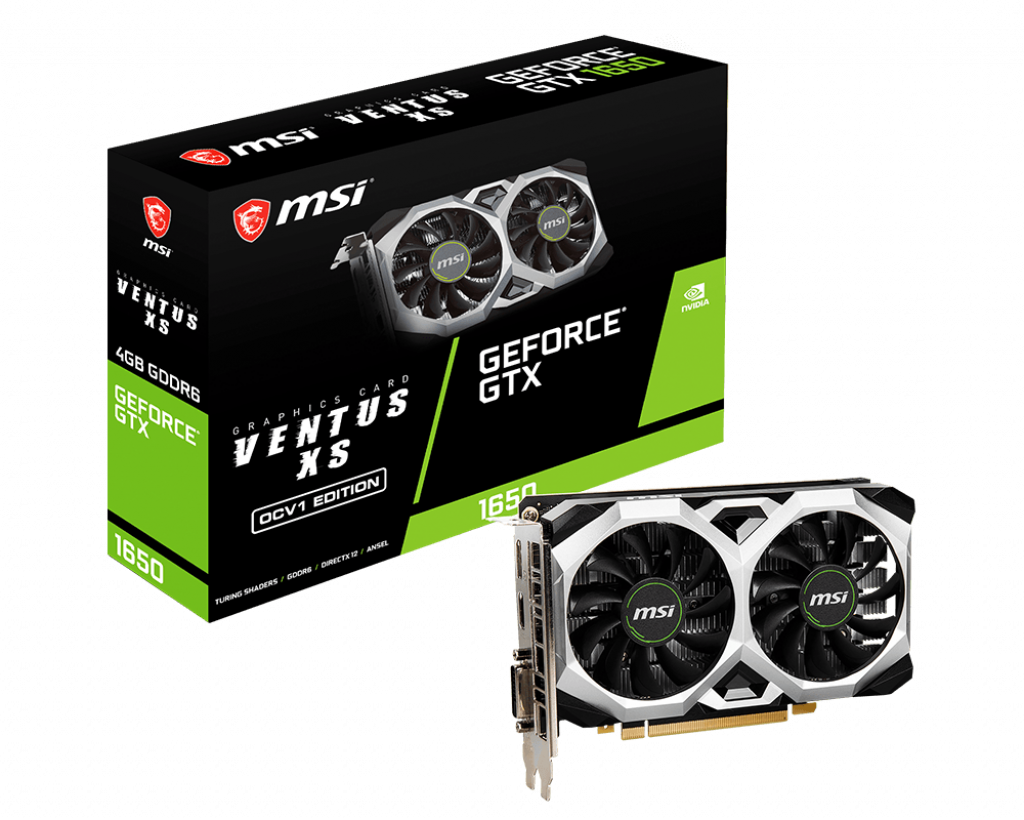 MSI 1650 D6 Ventus XS OCV1 4G GDDR6 128-bit Video Card