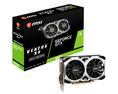 MSI 1650 D6 Ventus XS OCV1 4G GDDR6 128-bit Video Card MSI 1650 D6 Ventus XS OCV1 4G GDDR6 128-bit Video Card