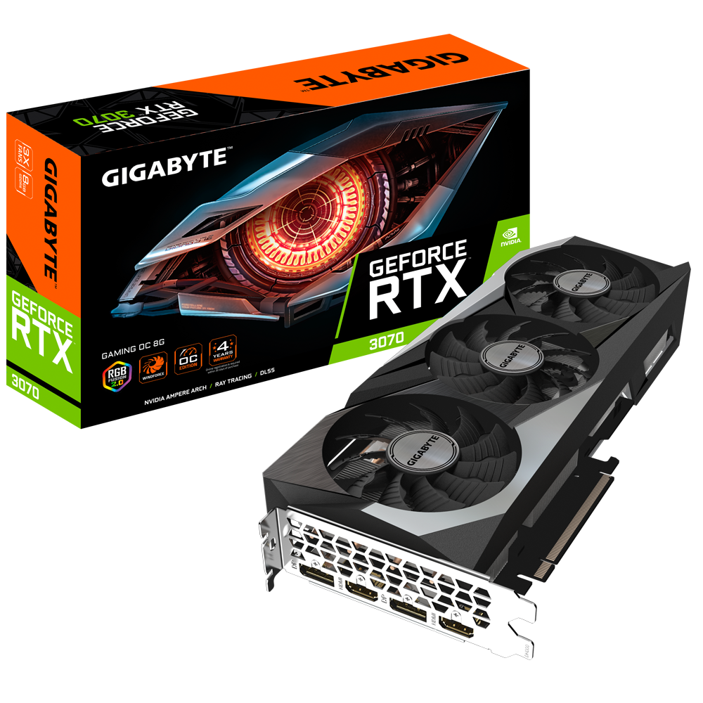 GIGABYTE GeForce RTX 3070 Gaming OC 8GB 256-Bit GDDR6 PCI Express 4.0 HDCP Ready Video Card