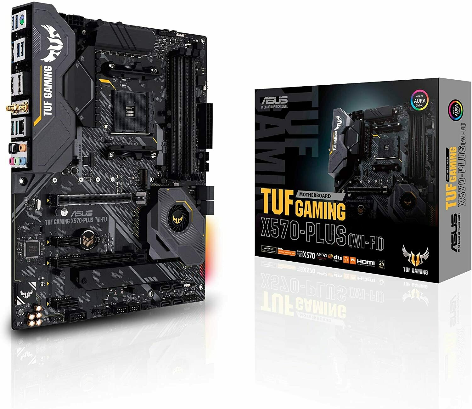 ASUS AM4 TUF Gaming X570-Plus (Wi-Fi) AM4 3rd Gen Ryzen ATX Motherboard with PCIe 4.0, Dual M.2, 12+2 with Dr. MOS Power Stage