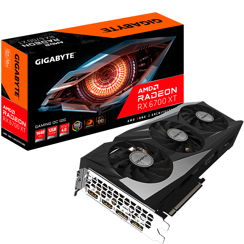 GIGABYTE Radeon™ RX 6700 XT GAMING OC 12G Video Card
