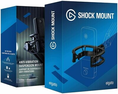 Elgato Wave Shock Mount: Maximum isolation from vibration noise, steel chassis with reinforced elastic suspension, custom built for Elgato Wave microphones