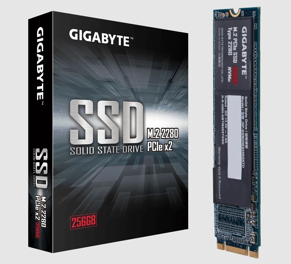 GIGABYTE M.2 256GB PCIe NVME SSD