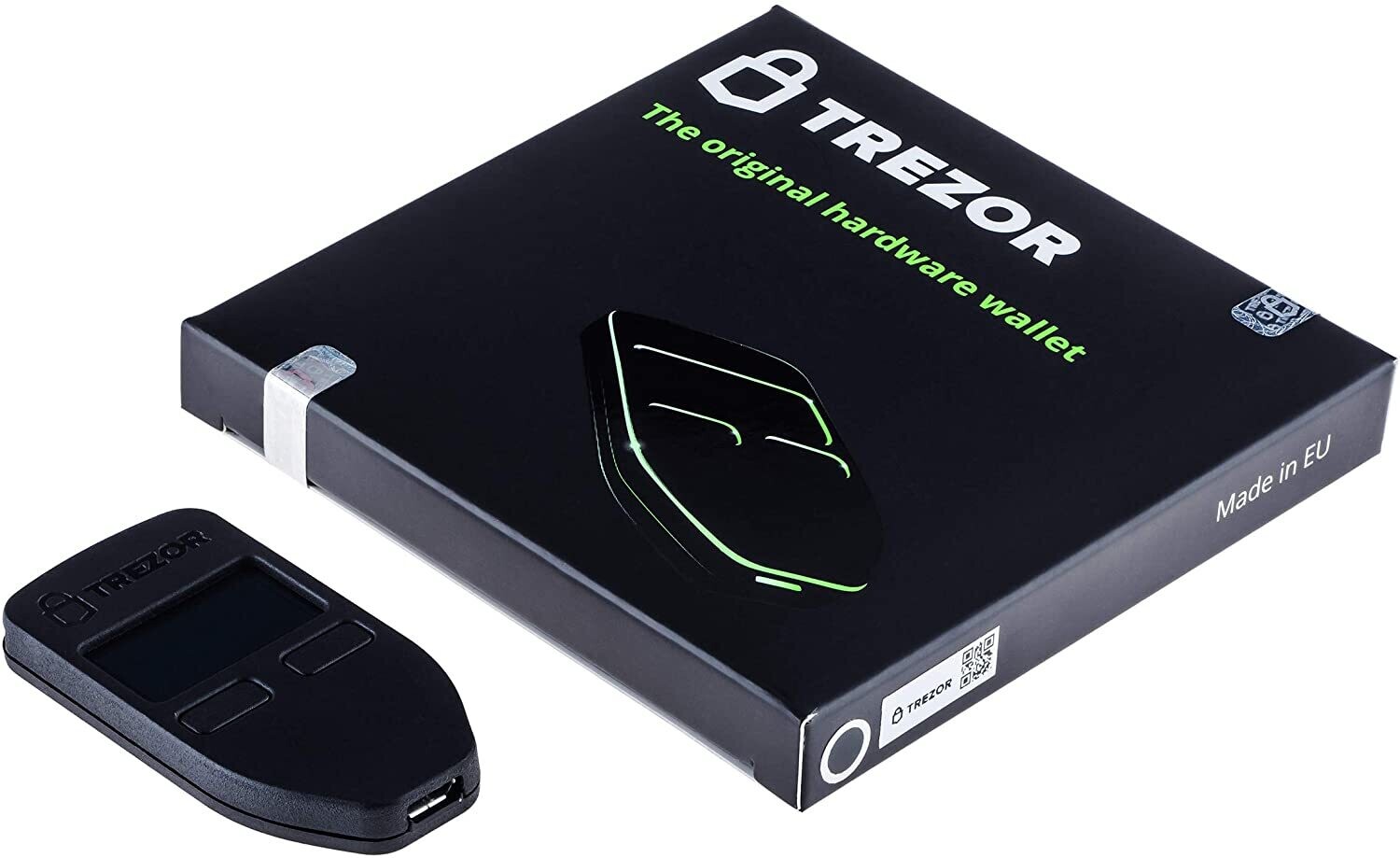 Trezor 1 - BLACK - Crypto Hardware Wallet - The Most Trusted Cold Storage for Bitcoin, Ethereum, ERC20 and Many More