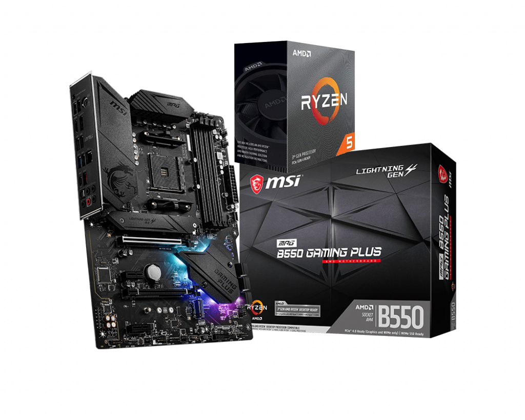 AMD RYZEN 5 3500 6-Core 3.6 GHz (4.1 GHz Max Boost) + MSI MPG B550 Gaming PLUS Bundle