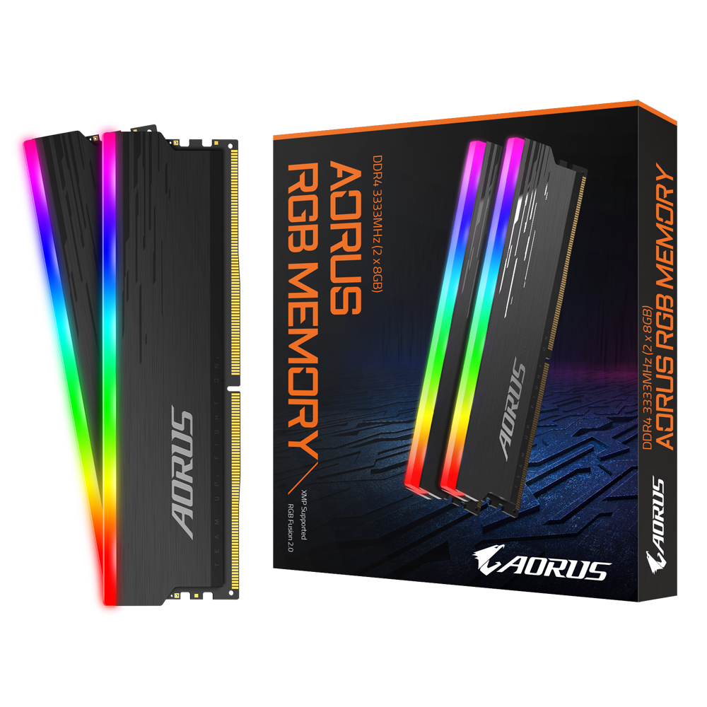 AORUS RGB Memory DDR4 16GB (2x8GB) 3333MHz CL19(Intel) CL20(AMD) Memory Kit