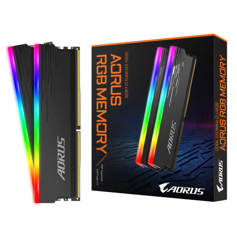 AORUS RGB Memory DDR4 16GB (2x8GB) 3333MHz CL19(Intel) CL20(AMD) Memory Kit