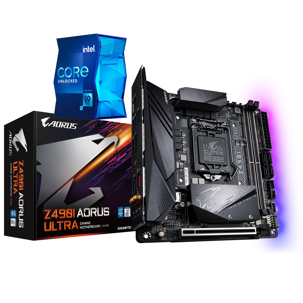 Intel Core i9-11900K - Core i9 11th Gen Rocket Lake 8-Core 3.5 GHz LGA 1200 + Gigabyte Z490i ULTRA Gaming Motherboard Bundle