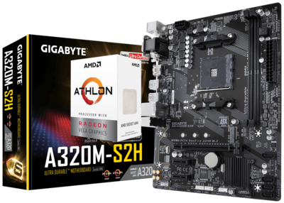AMD ATHLON 3000G 3.5 GHZ Processor + Gigabyte A320-S2H Motherboard Bundle AMD ATHLON 3000G 3.5 GHZ Processor + Gigabyte A320-S2H Motherboard Bundle