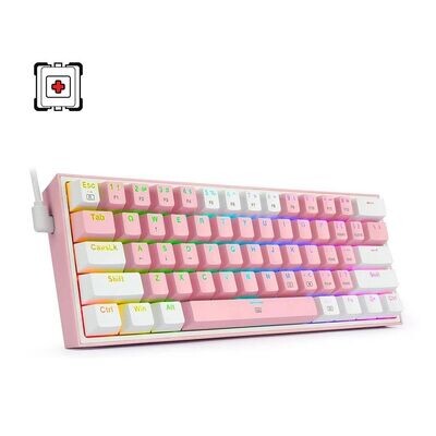 Redragon Fizz K617 RGB 60% Mechanical Gaming Keyboard, Outemu Red