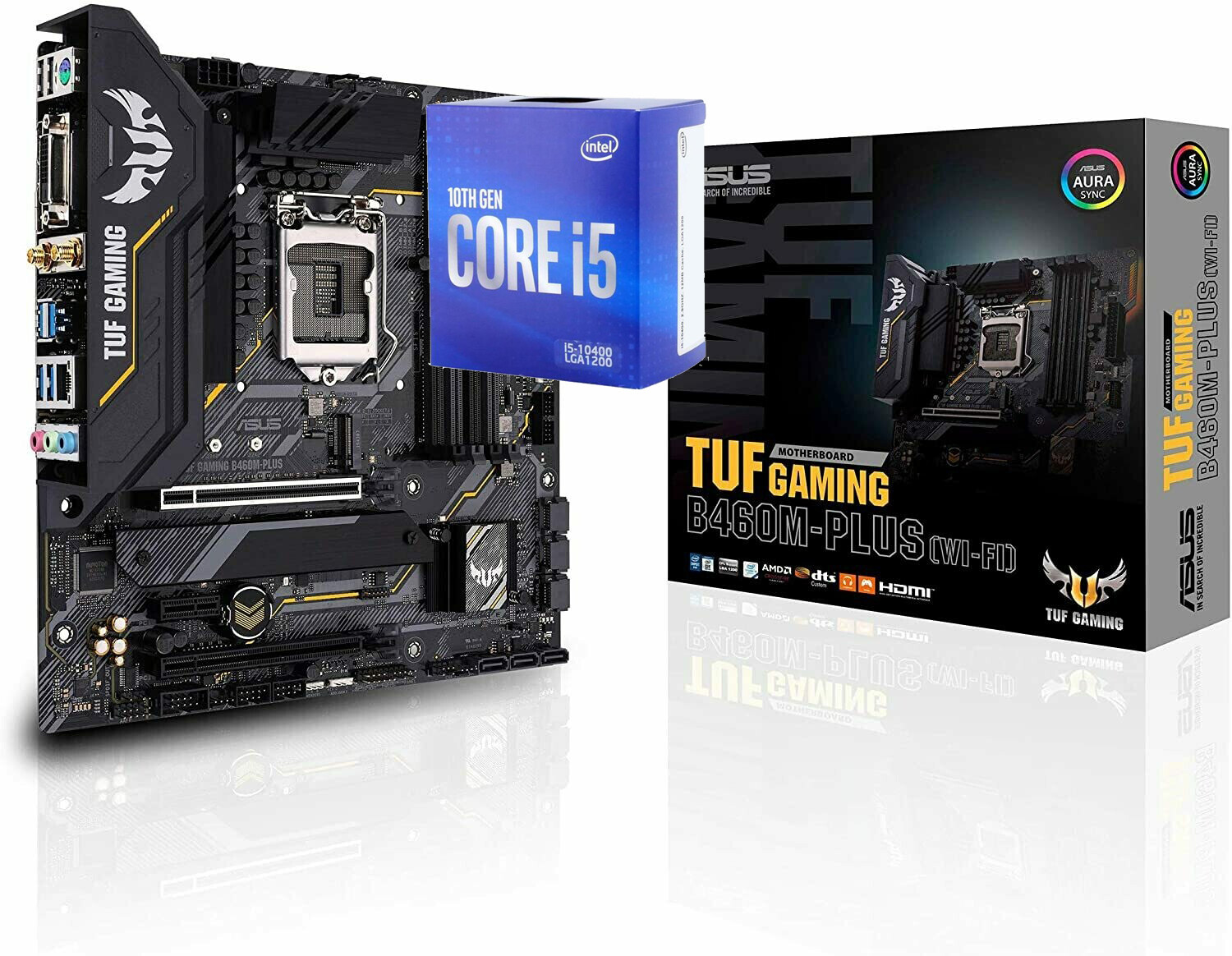 Intel Core i5-10400 Comet Lake 6-Core 2.9 GHz (4.30 GHz Boost) + ASUS TUF Gaming B460M-Plus WiFi Motherboard
