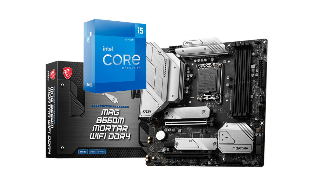 Intel Core I5-12600K 10 Cores 16 Threads Alder Lake LGA1700 Processor + MSI MAG B660M MORTAR WIFI DDR4 Bundle
