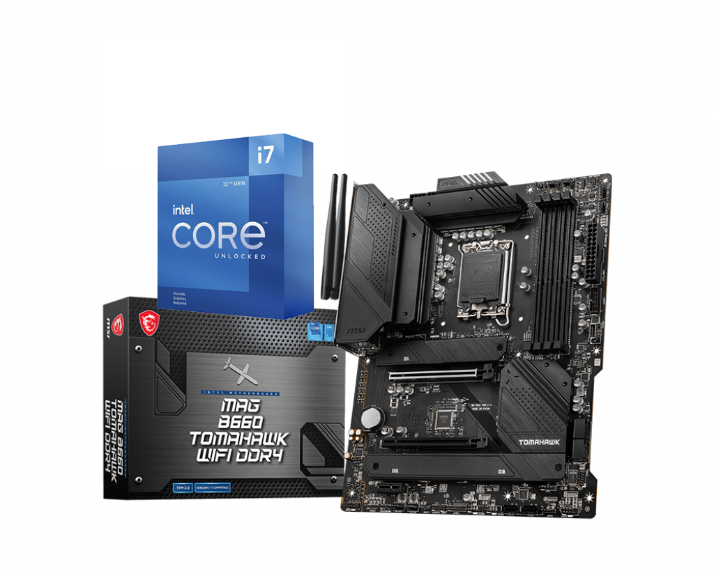 Intel® Core™ i7-12700K 12 Cores 20 Threads Alder Lake LGA1700 Processor + MSI MAG B660 TOMAHAWK WIFI Bundle