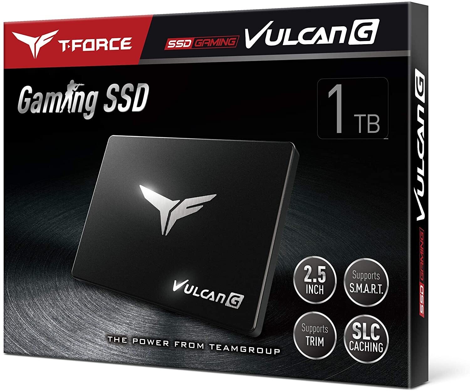 TEAMGROUP T-Force Vulcan G 1TB SLC Cache 3D NAND TLC 2.5 Inch SATA III Internal Solid State Drive SSD