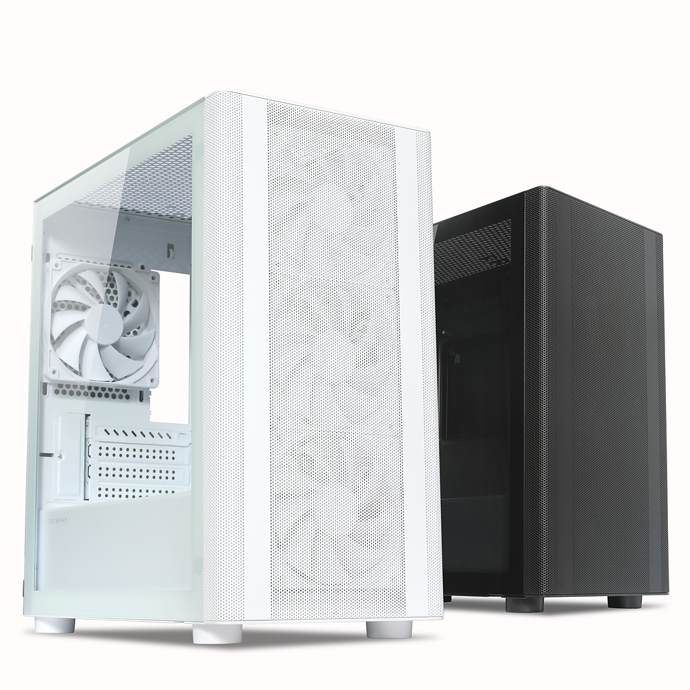 Tecware Flatline MATX TG Gaming Case ( Free 4x 120mm Fans )