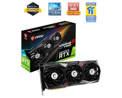 MSI GeForce RTX 3070 GAMING X TRIO LHR 8GB 256-Bit GDDR6 PCI Express 4.0 HDCP Ready Video Card