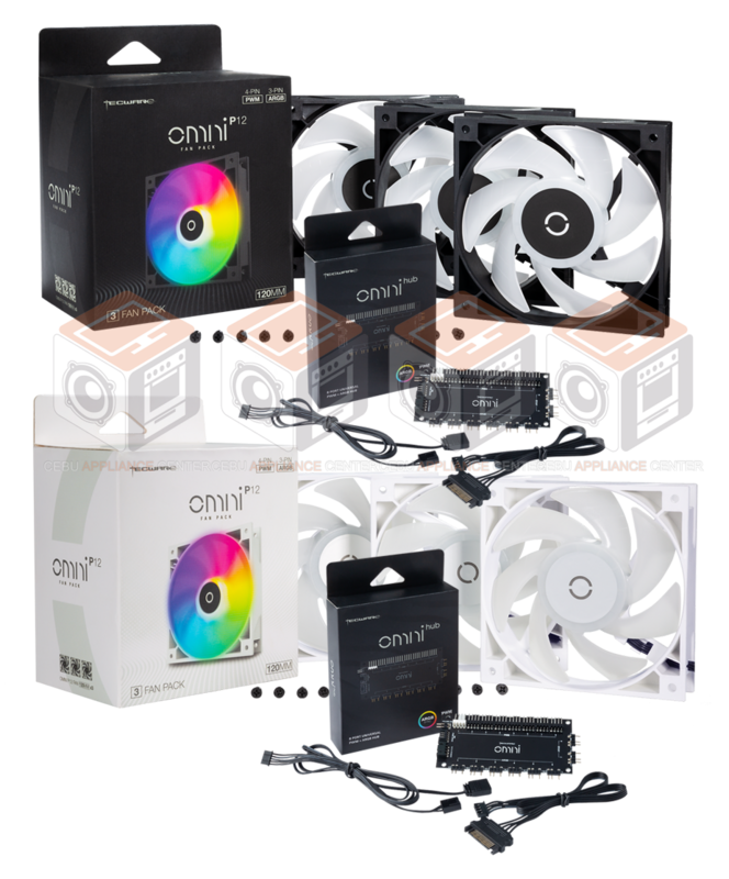 Tecware Omni P12 Triple Pack ARGB Fans w/ Omni Hub 8-port ARGB/PWM
