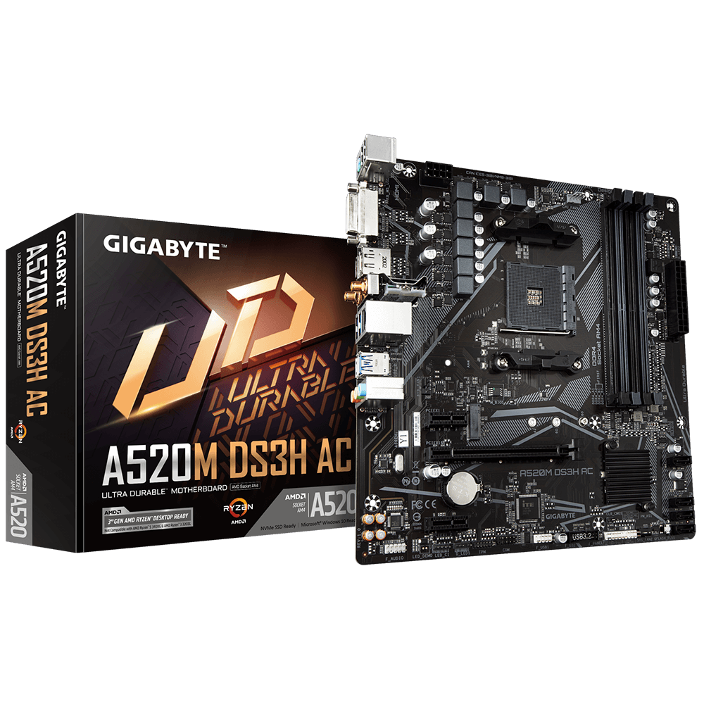 GIGABYTE A520M DS3H AC WIFI Motherboard