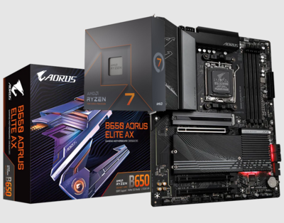 AMD Ryzen 7 7700x Processor 4.5Ghz 5.4Ghz Boost 8 cores 16 Threads Processor + GIGABYTE GA-B650-AORUS-ELITE-AX Motherboard Bundle AMD Ryzen 7 7700x Processor 4.5Ghz 5.4Ghz Boost 8 cores 16 Threads Processor + GIGABYTE GA-B650-AORUS-ELITE-AX Motherboard Bundle