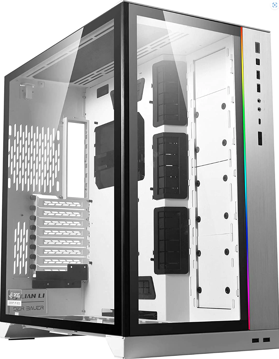 LIAN LI O11 Dynamic XL ROG certificated Tempered Glass on the Front, and Left Side. E-ATX ,ATX Full Tower Gaming Computer Case