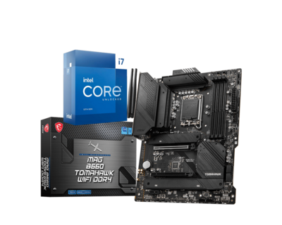 Intel Core I7-13700K 16 Cores 24 Threads Raptor Lake LGA1700 Processor + MSI MAG B660 TOMAHAWK WIFI DDR4 GAMING MOTHERBOARD