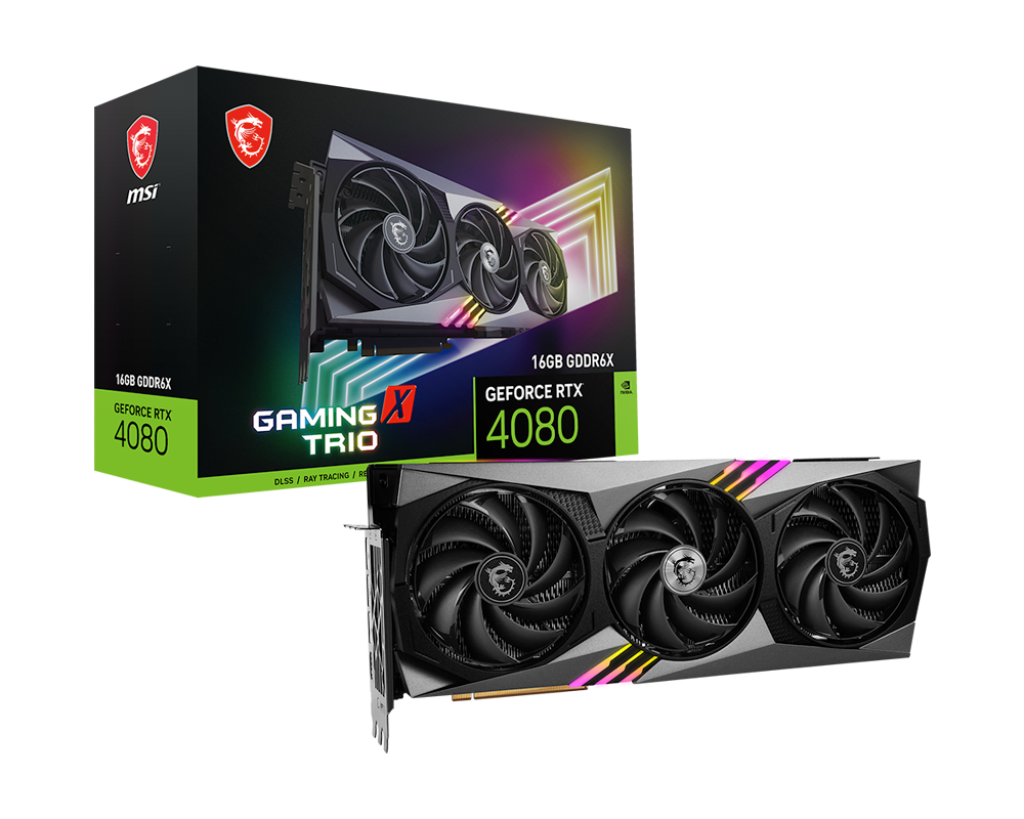 MSI GeForce RTX™ 4080 16GB GAMING X TRIO 16GB GDDR6X 256-BIT Video Card