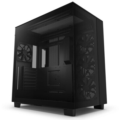 NZXT H9 Flow Dual-Chamber Airflow TG Case ( Free 4x 120mm Fans )