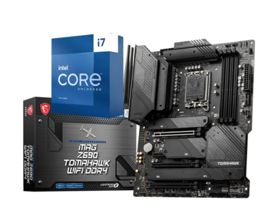 Intel Core I7-13700K 16 Cores 24 Threads Raptor Lake LGA1700 Processor + MSI MAG Z690 TOMAHAWK WIFI DDR4 GAMING MOTHERBOARD