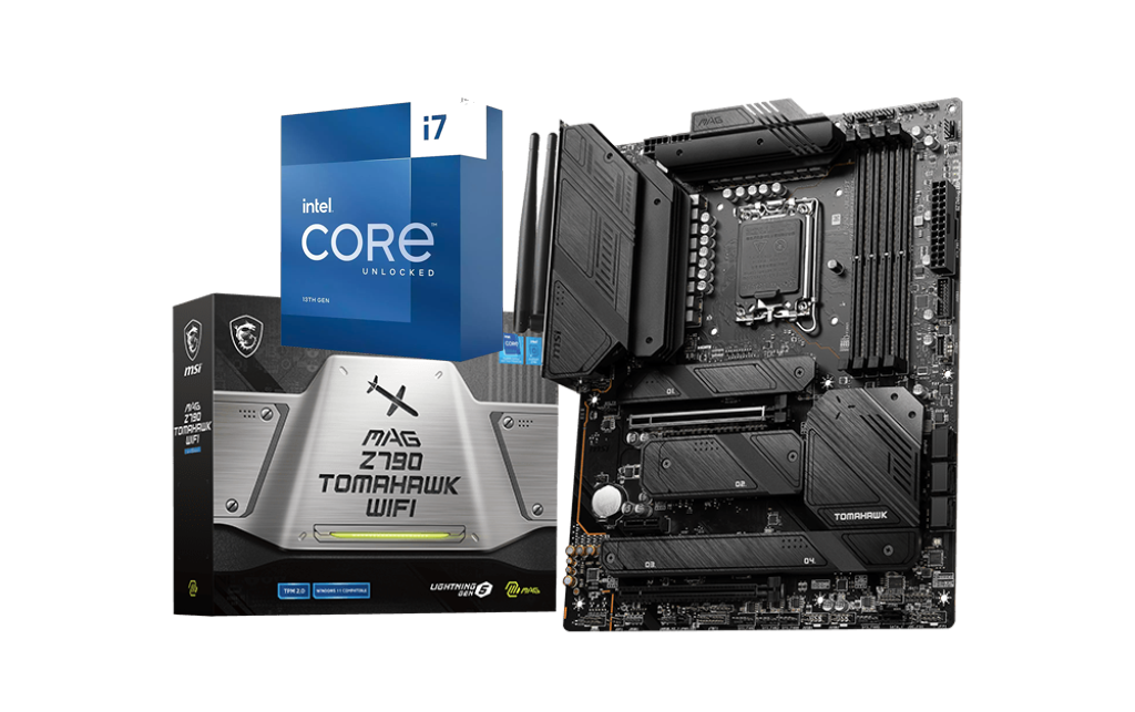 Intel Core I7-13700K 16 Cores 24 Threads Raptor Lake LGA1700 Processor + MSI MAG Z790 TOMAHAWK WIFI DDR5 GAMING MOTHERBOARD