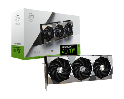MSI GeForce RTX™ 4070 Ti SUPRIM X 12GB GDDR6X 192-BIT Video Card MSI GeForce RTX™ 4070 Ti SUPRIM X 12GB GDDR6X 192-BIT Video Card