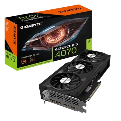 GIGABYTE GeForce RTX™ 4070 WINDFORCE OC 12G GDDR6X HDMI 2.1a, DP 1.4a