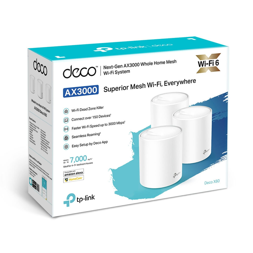 TP-Link Deco X60 AX3000 Whole Home Mesh WiFi 6 System