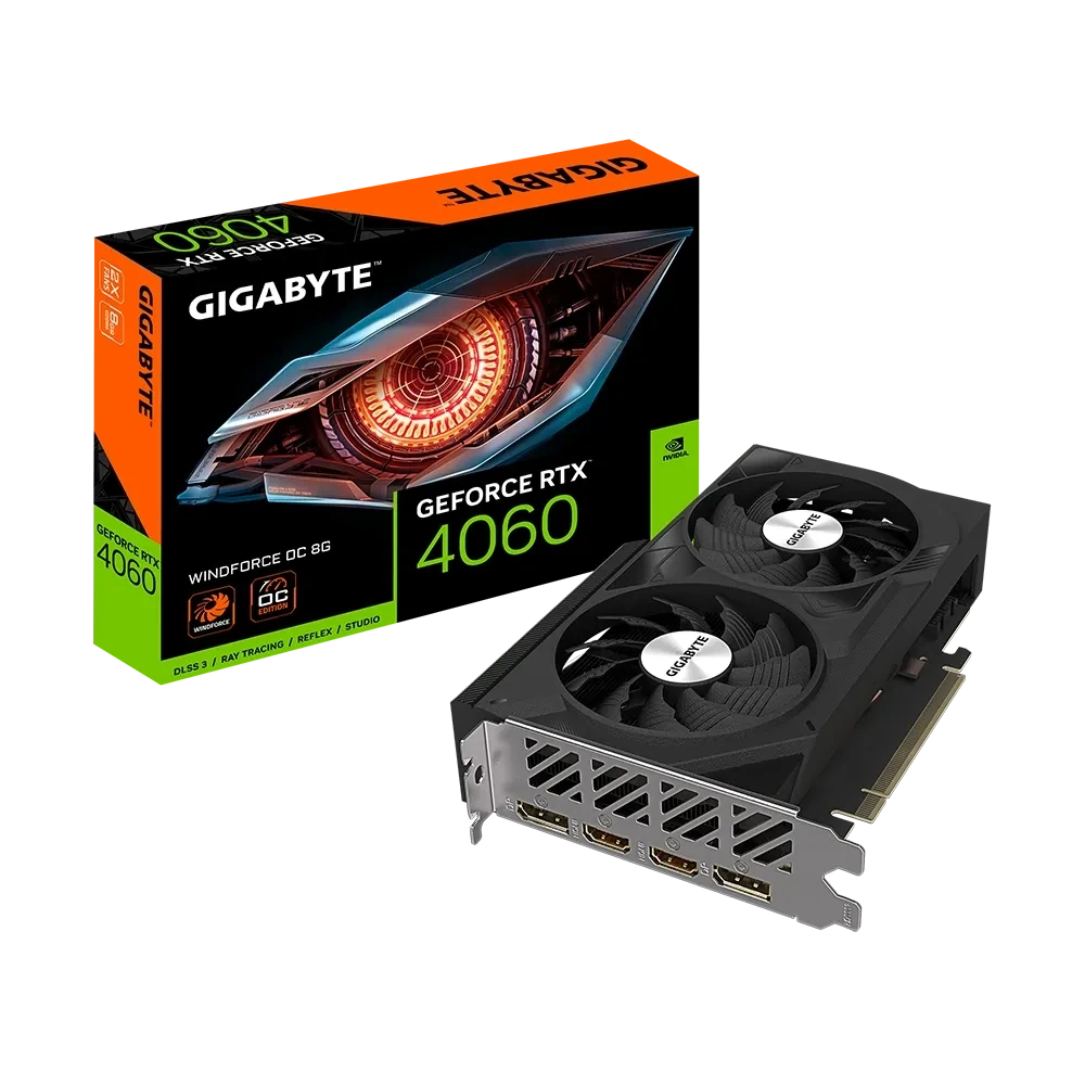 GIGABYTE GeForce RTX™ 4060 WINDFORCE OC 8G GDDR6 128-bit Video Card