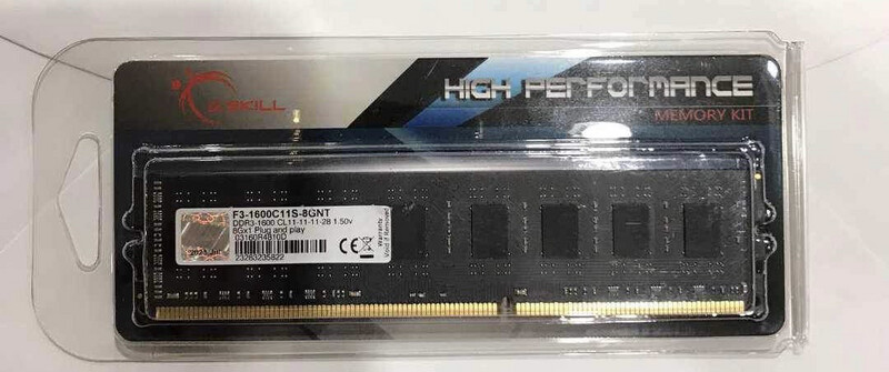 G.Skill 8GB 1600MHz DDR3 Desktop Memory
