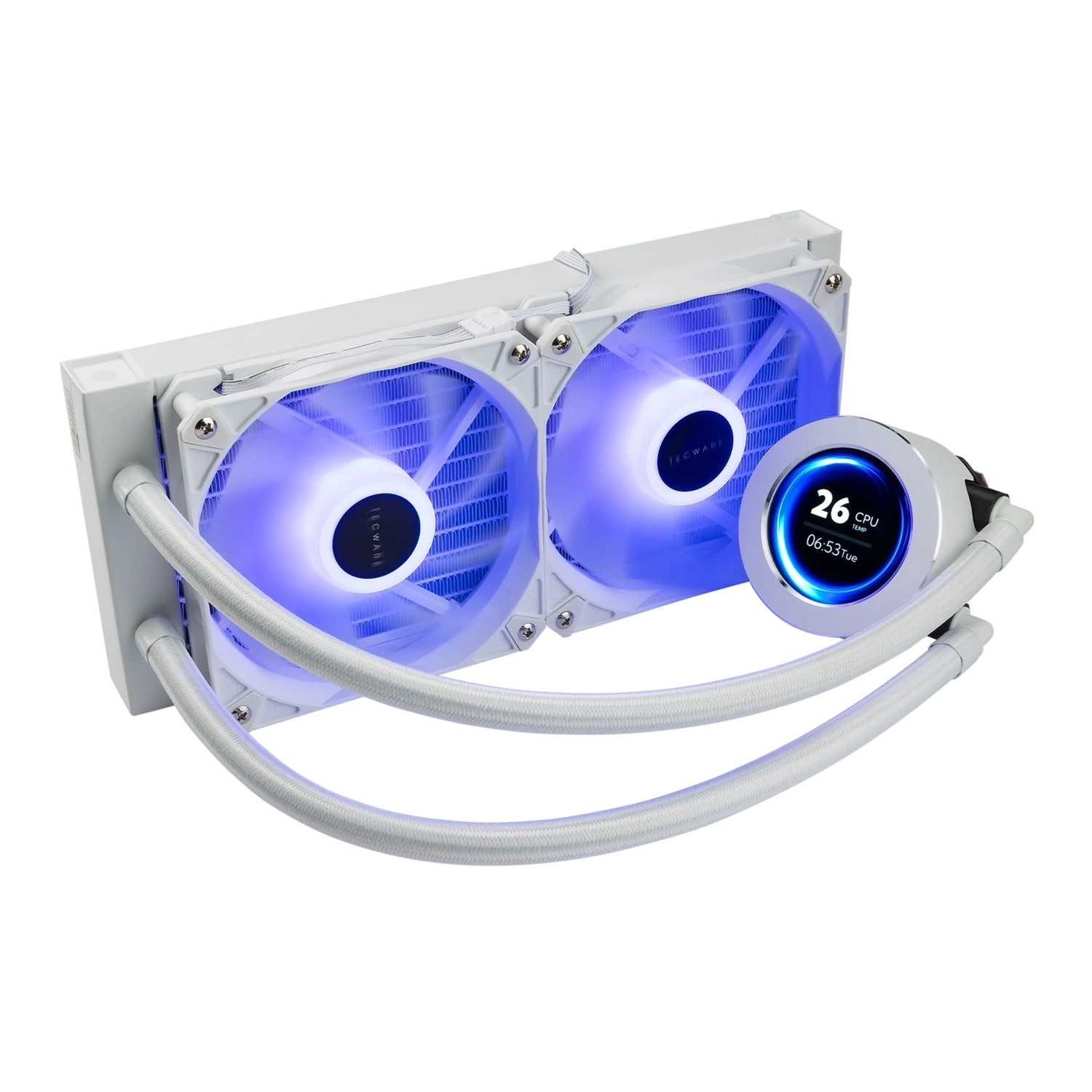 TECWARE ECLIPSE 240 ARGB LCD LIQUID CPU COOLER, Colors: White