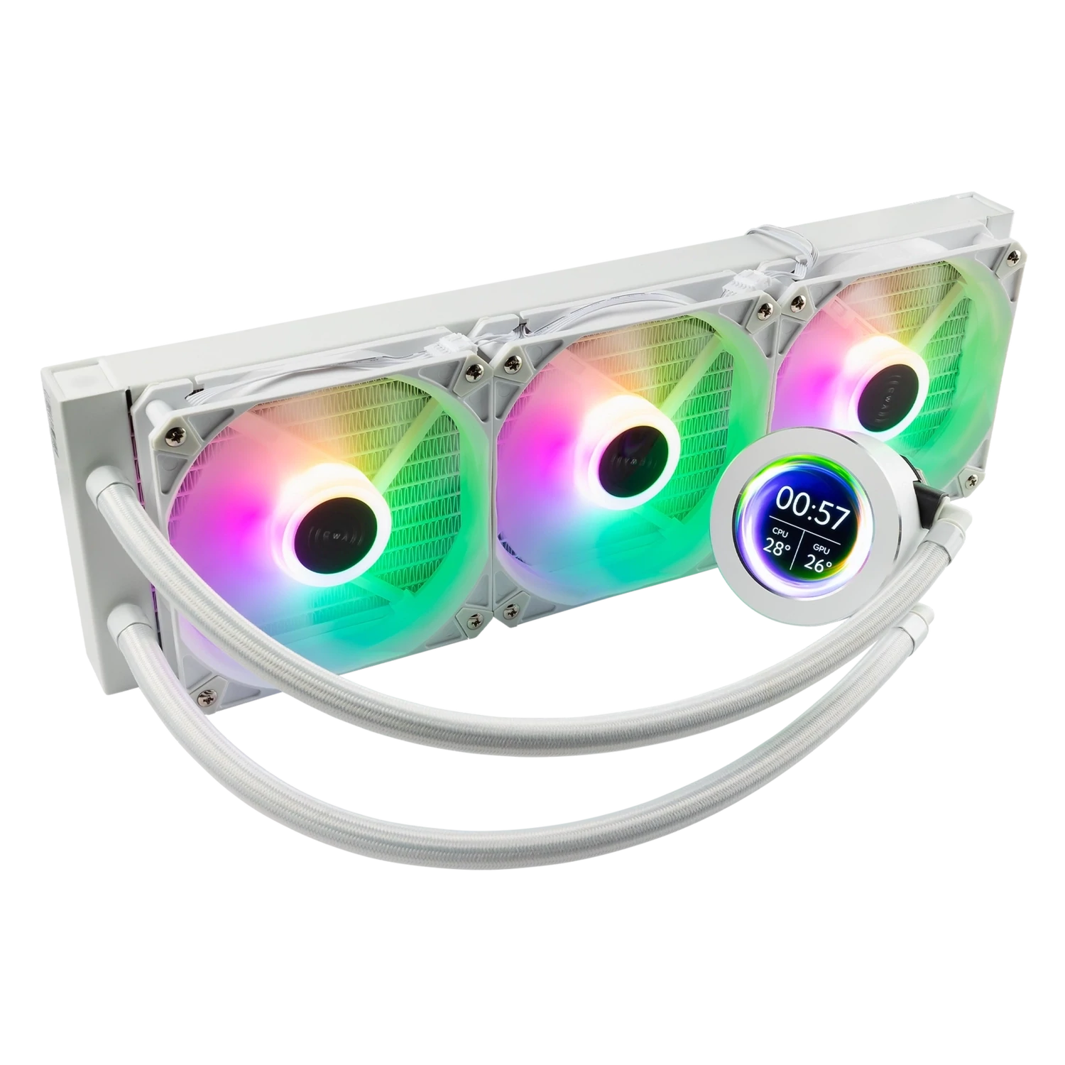 TECWARE ECLIPSE 360 ARGB LCD LIQUID CPU COOLER, Colors: White