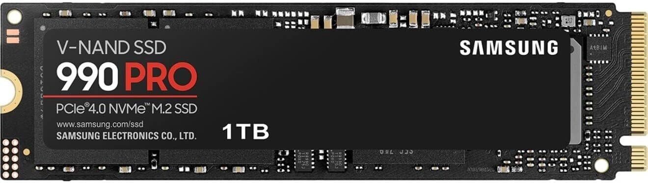 Samsung 990 Pro 1TB PCIE 4.0 NVME M.2 SSD (RW: 7,450/6,900 MB/s)
