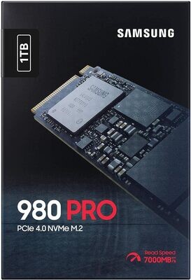 Samsung 980 Pro 1TB PCIE 4.0 NVME M.2 SSD (RW: 7,000/5,000MB/s)