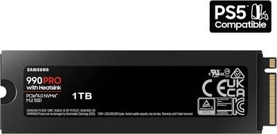 Samsung 990 Pro 1TB HEATSINK PCIE 4.0 NVME M.2 SSD (RW: 7,450/6,900 MB/s)