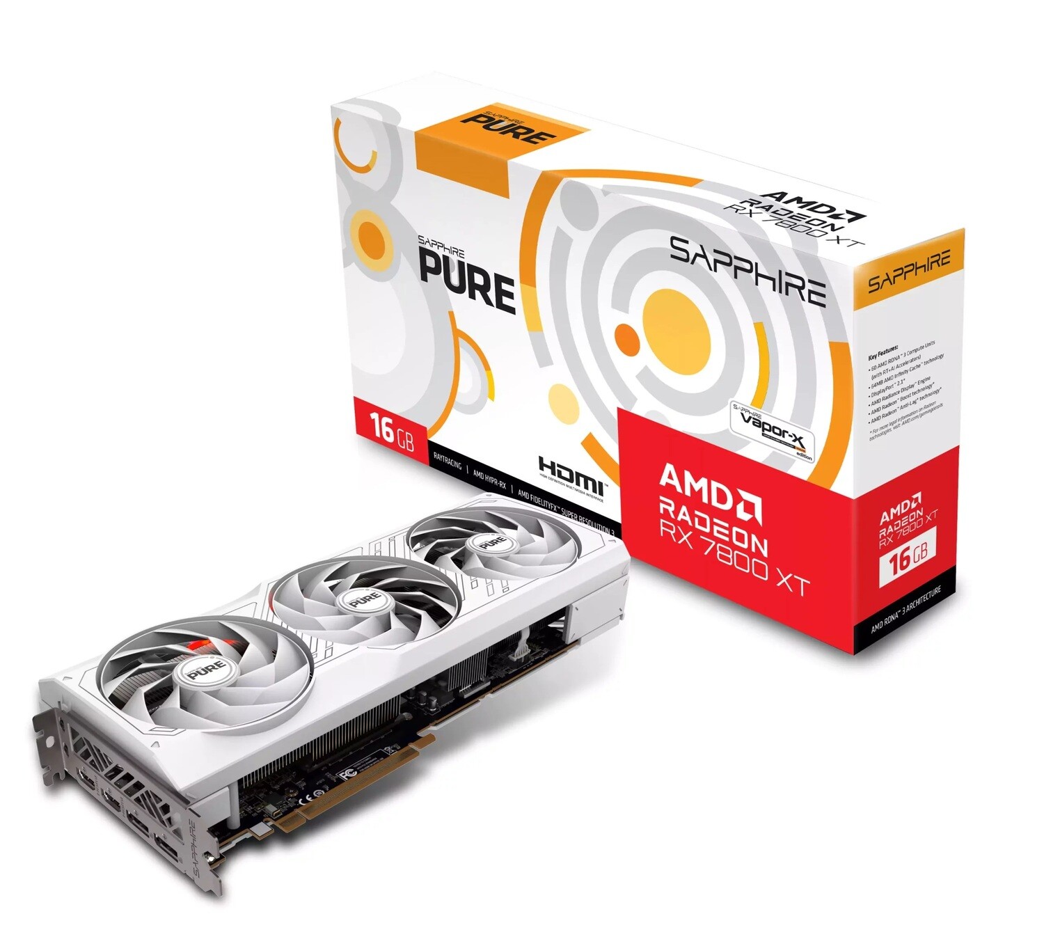 Sapphire PURE AMD Radeon RX 7800 XT 16GB GDDR6 OC Graphics Card