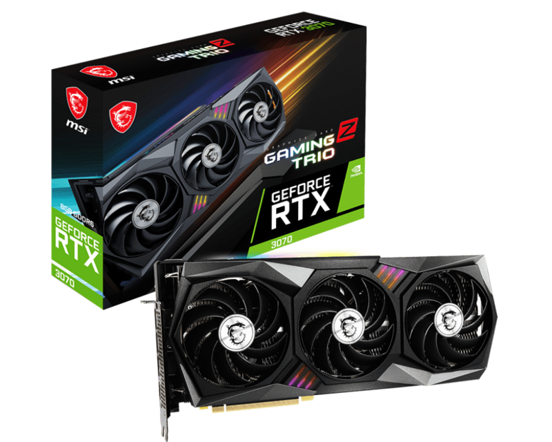 MSI GeForce RTX 3070 GAMING Z TRIO LHR 8GB 256-Bit GDDR6 PCI Express 4.0 HDCP Ready Video Card