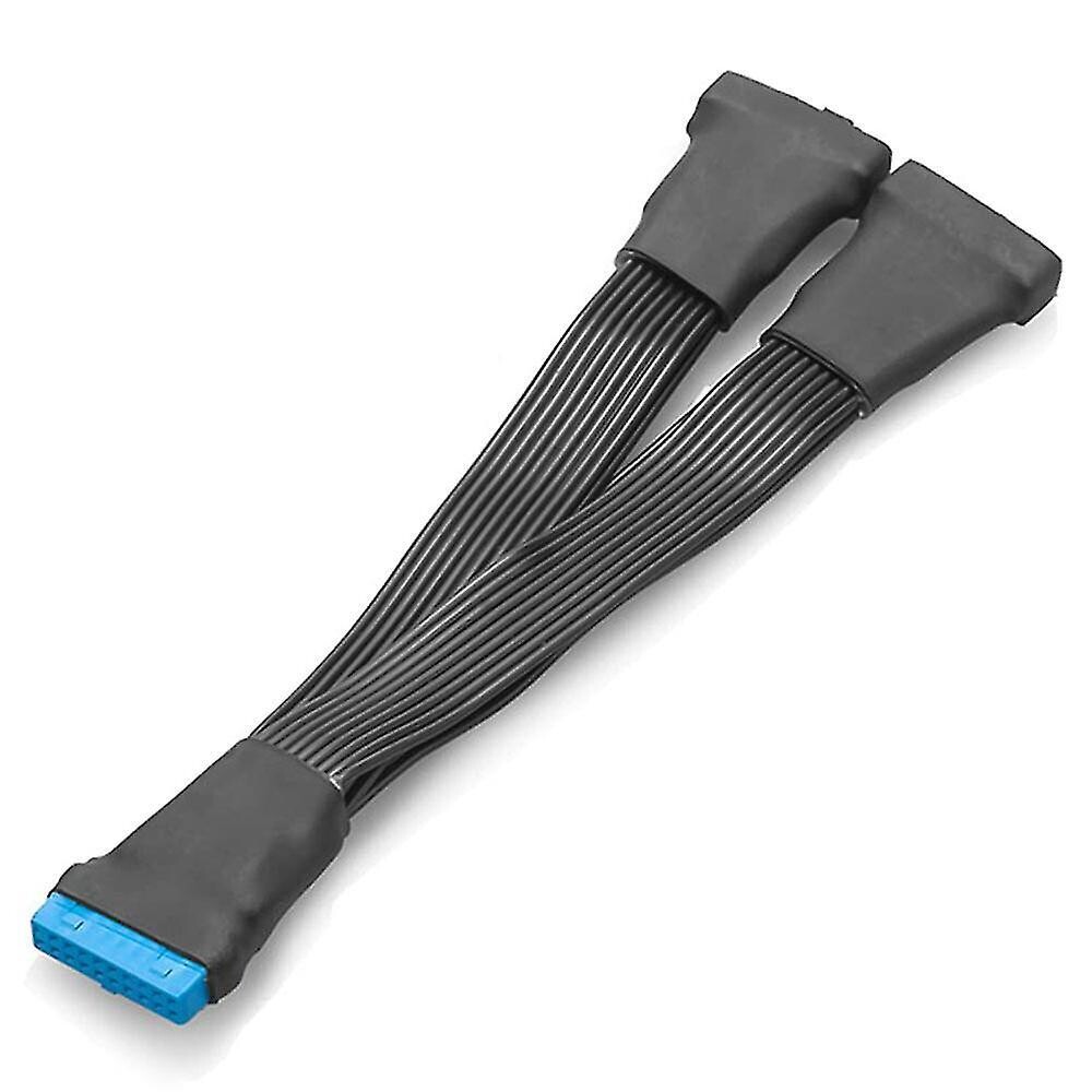 Motherboard USB 3.0 19PIN Header 1 to 2 Extension Splitter Cable12cm 19Pin Internal Extension Header Adapter Cable