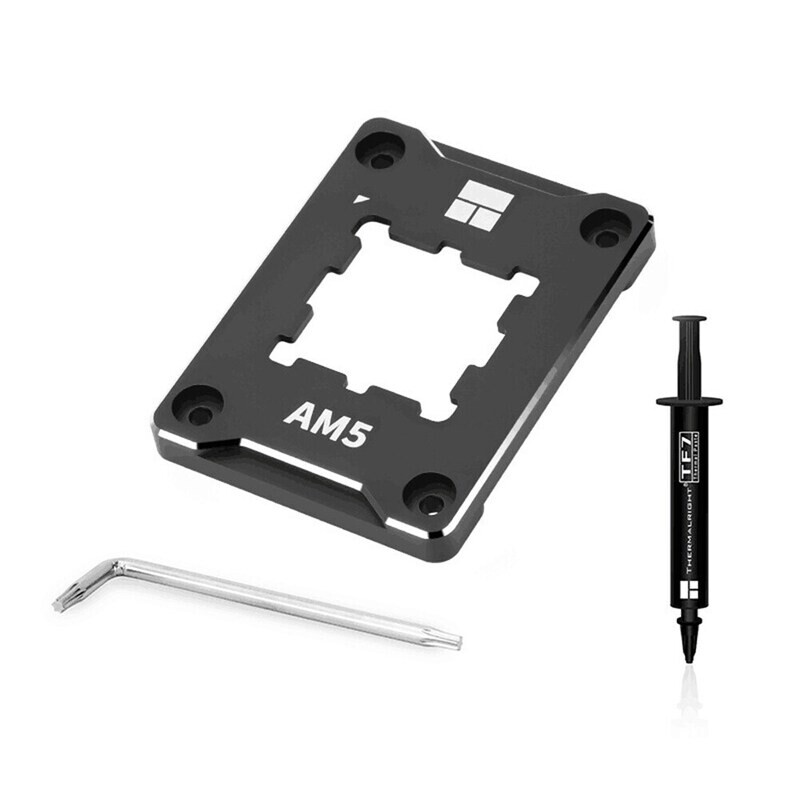Thermalright AMD-ASF AM5 CPU Holder CNC Aluminum Alloy AM5 CPU Bending Corrector Frame Protector with Wrench Replacement Bracket for AMD RYZEN 7000
