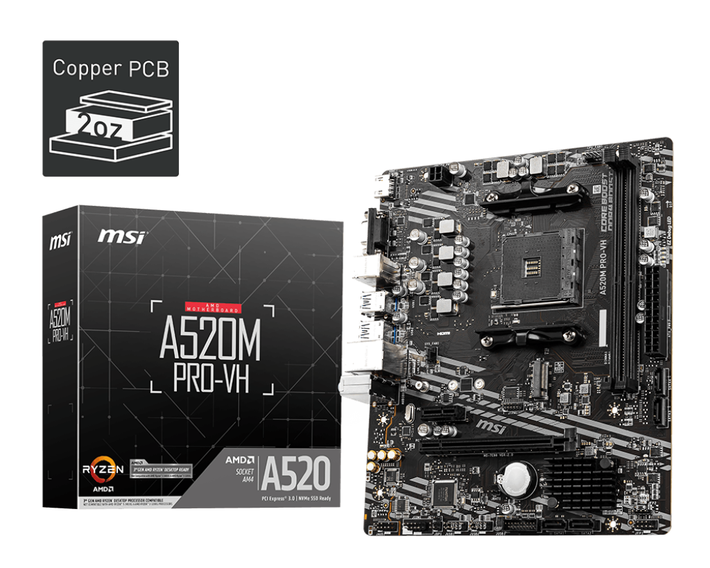 MSI A520M PRO-VH MOTHERBOARD