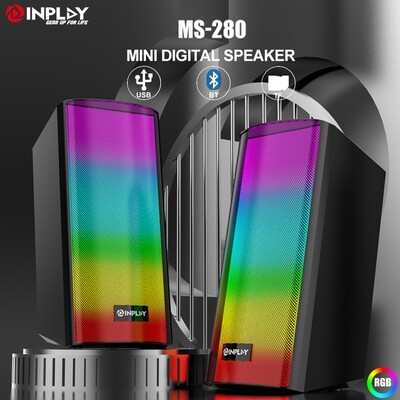 Inplay MS-280 Bluetooth Connect RGB Speaker 3D Surround Shocking Bass Boost Compatibile For Pc/Laptop/Psp