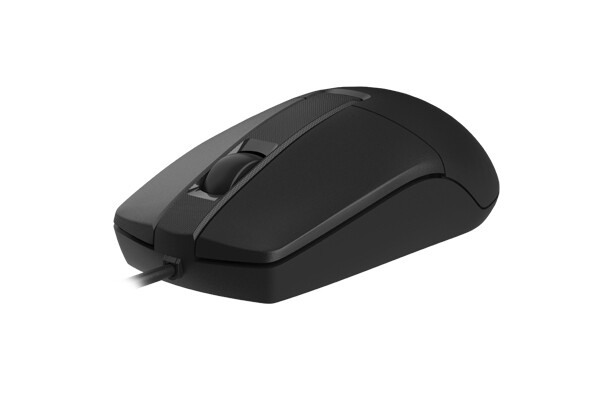 A4Tech OP-330 1200 DPI Durable Button Life 4-way wheel Silent Clicks Usb Black Mouse Black