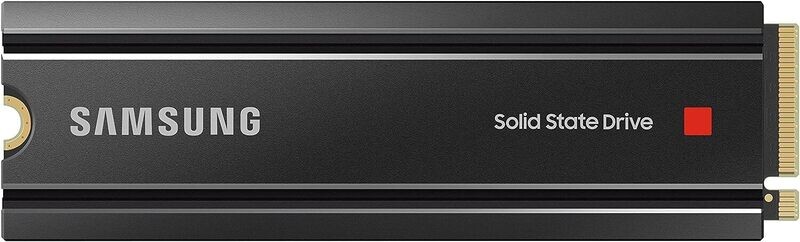 Samsung 980 Pro 1TB Heatsink PCIE 4.0 NVME M.2 SSD (RW: 7,000/5,000MB/s)