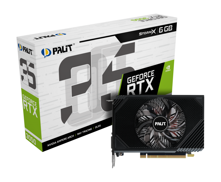 PALIT GeForce RTX™ 3050 StormX 6GB 96-bit GDDR6 Video Card